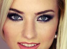 Successful daytime makeup for blue eyes - Tips, fashion trends Bronze makeup for blue eyes