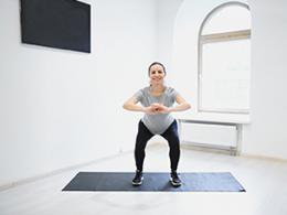 A set of exercises for pregnant women in the first trimester